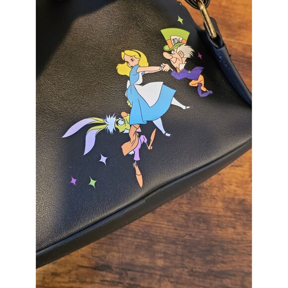 NWT 2023 Loungefly Disney Alice In Wonderland Glow In The Dark Mini Backpack